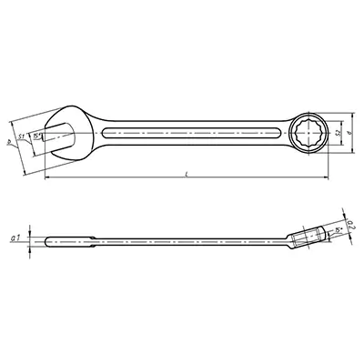 Ключ гаечный комбинированный,36х36 КЗСМИ